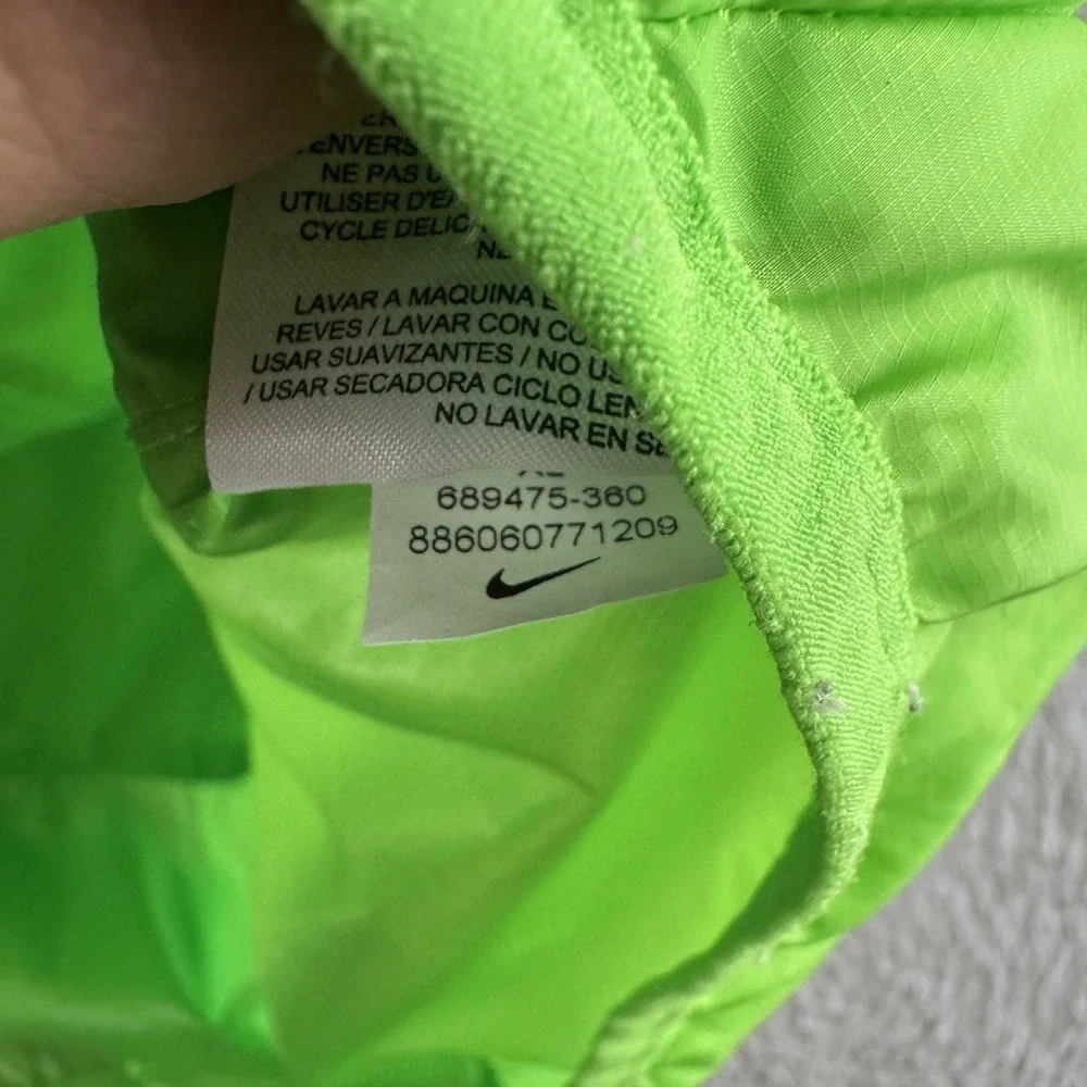 Nike Running Vest Mens XL Green Lightweight Insulated Polyfill Full Zip Pockets